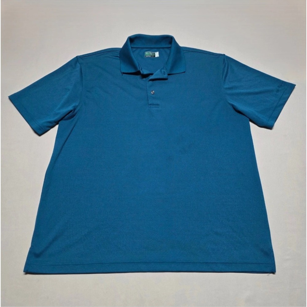 Ben Hogan Performance Polo Shirt Men XL Teal Blue Short Sleeve Pullover Stretch